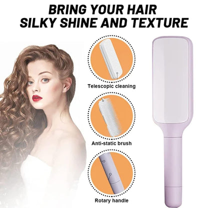 Self-Cleaning Hairbrush Anti-Static Massage Comb