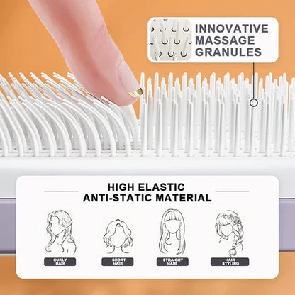 Self-Cleaning Hairbrush Anti-Static Massage Comb