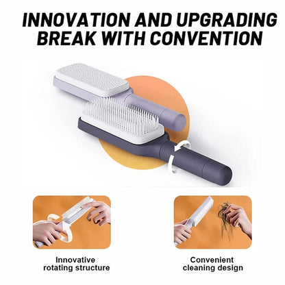 Self-Cleaning Hairbrush Anti-Static Massage Comb